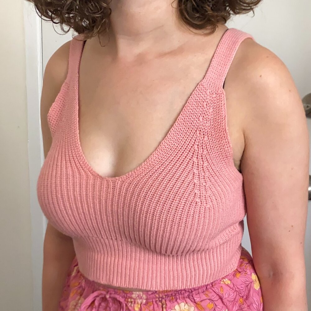 Z-SUPPLY Pink Knit V-Neck Tank Top XS